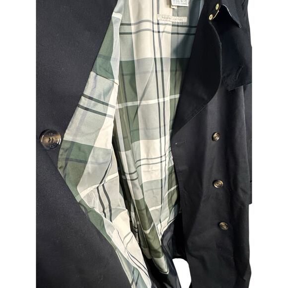 Barbour NWT Greta Belted Water Resistant Twill Trench Coat in Black Size 14 - Picture 6 of 14